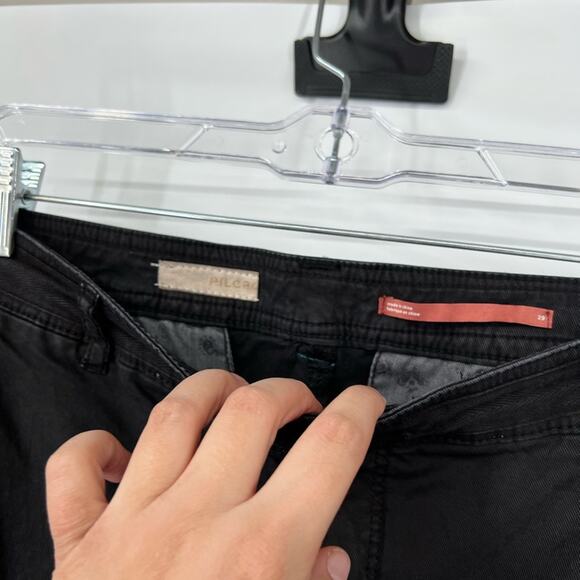 Pilcro by Anthropologie Utility Pants in Washed Black/Gray Ankle Zippers - Picture 3 of 8